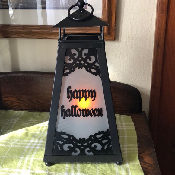 Spooky Happy Halloween Lantern with battery candle - Picture 4 of 9